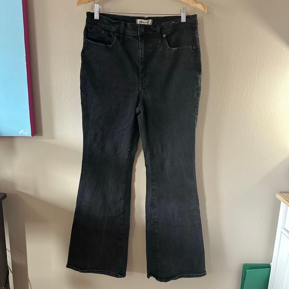 Skinny Flare Jeans in Black Frost Wash Size 31 - Picture 6 of 9